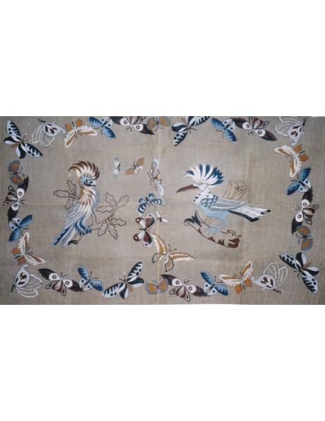 TAPIS OISEAUX ET PAPILLONS