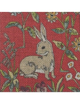 LAPIN ASSIS fond rouge